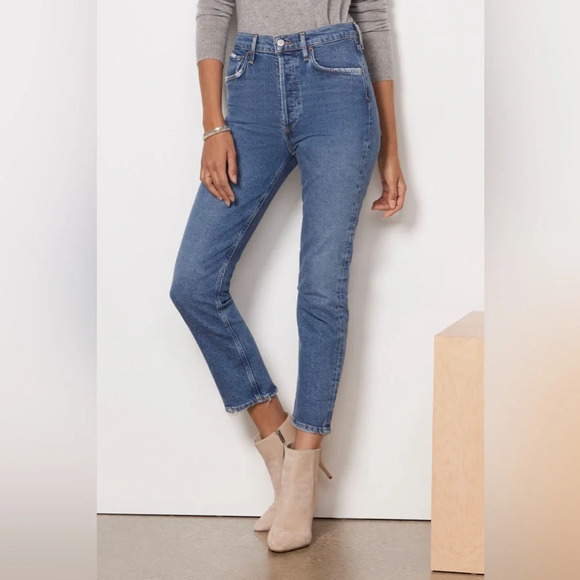 AGOLDE HIGH RISE RILEY CROP SIZE 25 - Picture 1 of 10